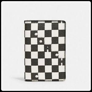 Coach Checkered Card Wallet